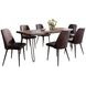 Nature's Edge Slate and Dark Brown 79" 7 Piece Dining Set