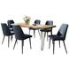 Nature's Edge Natural and Blueberry Upholstered 7 Piece Dining Set
