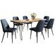 Nature's Edge Natural and Blueberry Upholstered 7 Piece Dining Set