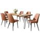 Nature's Edge Natural and Light Brown Upholstered 7 Piece Dining Set