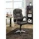 Kaffir Dark Brown And Silver Adjustable Office Chair
