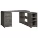 Yvette Weathered Grey L-Shape Office Desk