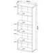 Joey Weathered Grey 5 Tier Bookcase