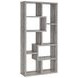 Theo Grey Driftwood 10 Shelf Bookcase