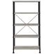 Analiese Gray Driftwood and Black 30" Bookcase