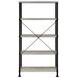 Analiese Gray Driftwood and Black 30" Bookcase