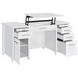 Dylan High Gloss White Lift Top Office Desk