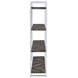 Grimma Rustic Gray Herringbone and Chrome Bookcase