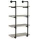 Elmcrest Black And Grey Driftwood 24" Wall Shelf