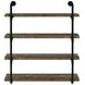 Elmcrest Black And Rustic Oak 40" Wall Shelf