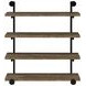 Elmcrest Black And Rustic Oak 40" Wall Shelf