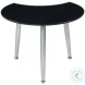 8072 Gloss Black Shaped Top Glass Cocktail Table