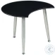 8072 Gloss Black Shaped Top Glass Cocktail Table