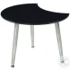 8072 Gloss Black Shaped Top Glass Cocktail Table