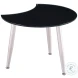 8072 Gloss Black Shaped Top Glass Cocktail Table