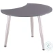 8072 Gloss Gray Shaped Top Glass Cocktail Table