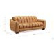 Baylor Cinnamon Leather 84" Sofa