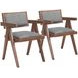 Delhi Gray And Walnut Dining Chair Set Of 2