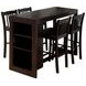 Tribeca Merlot 5 Piece Counter Height Dining Set with Storage