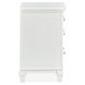 Harborwick White Dove White 3 Drawer Nightstand with USB Charging