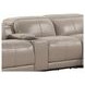Ridgeway Gray Shark Leather Modular Zero Gravity Power Reclining Sectional with Power Headrest