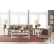 Weatherford Cornsilk And Brown Accent Table