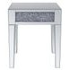 Noralie Silver and Gray Square Glass Top End Table