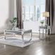 Noralie Silver and Gray Square Glass Top End Table