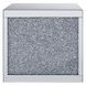 Noralie Silver and Gray Square Glass Top End Table with 1 Drawer