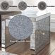 Noralie Silver and Gray Square Glass Top End Table with 1 Drawer