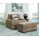 Meadowleaf Pecan Upholstered Chair and A Half with Pillow