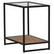 Norwood Weathered Oak and Black Rectangular Glass Top Occasional Table Set