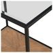 Norwood Weathered Oak and Black Rectangular Glass Top Chairside Table