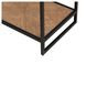 Norwood Weathered Oak and Black Rectangular Glass Top Chairside Table
