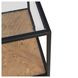 Norwood Weathered Oak and Black Rectangular Glass Top End Table