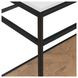 Norwood Weathered Oak and Gray Rectangular Glass Top Sofa Table