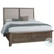 Woodbridge Dark Cashmere And Gray Upholstered Storage Platform Bedroom Set