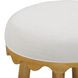 Oodle Cream Performance Vegan Mohair Upholstered Bar Stool