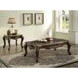 Latisha Gray and Antique Oak Rectangular Marble Top Coffee Table