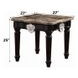 Ernestine Beige and Black Square Marble Top End Table