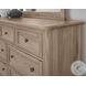 Woodbridge Clear Maple And White Upholstered Low Profile Bedroom Set