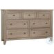 Woodbridge Clear Maple And White Upholstered Low Profile Bedroom Set