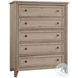 Woodbridge Clear Maple And White Upholstered Low Profile Bedroom Set
