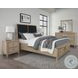 Woodbridge Clear Maple And Black Queen Upholstered Storage Platform Bed