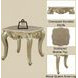 Gorsedd Golden Ivory Square Marble Top End Table