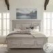 Heartland Antique White Cal. King Panel Bed
