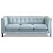 Elric Spa Blue Top Grain Leather Sofa