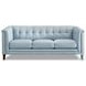 Elric Spa Blue Leather 84" Sofa