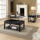 Malachi Black Rectangular Lift Top Occassional Table Set