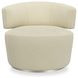 Olympia Oatmeal Performance Fabric Upholstered Swivel Accent Chair
